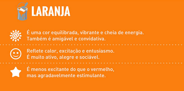 significado das cores laranja